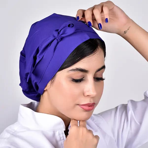 کلاه حجاب ساده بنفش سیزگی — تصویر ۲