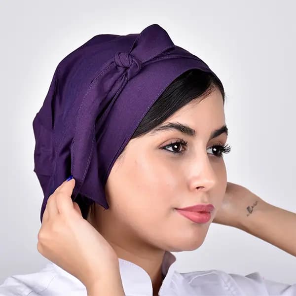 کلاه حجاب ساده بنفش یوفلکس