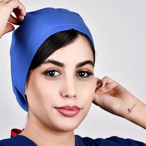 کلاه جراحی ساده آبی استخری