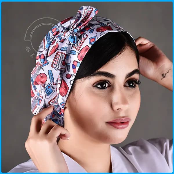 كلاه حجاب طرح‌دار کد 3
