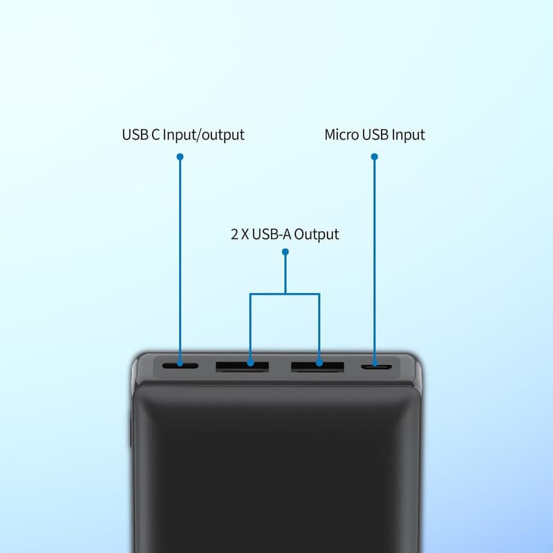 پاوربانک فیلیپس مدل DLP7721C ظرفیت 20000 میلی آمپر ساعت — تصویر ۶