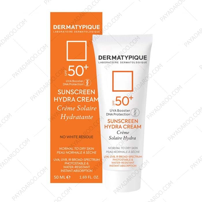کرم ضد آفتاب +SPF50 مرطوب کننده بی رنگ درماتیپیک