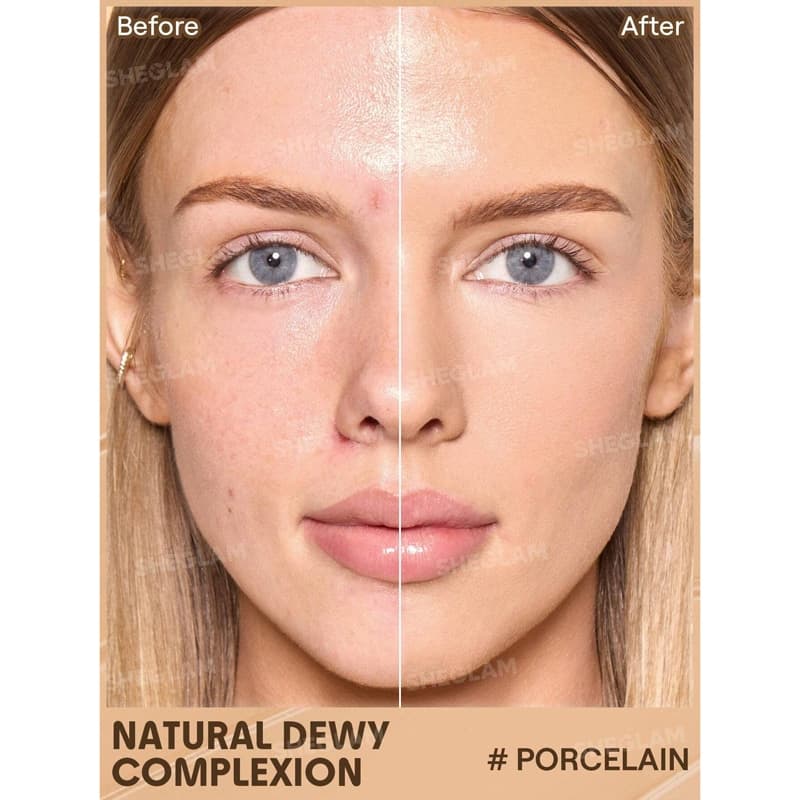 تینت پوست SPF20 شیگلم Sheglam مدل Dew & Done Skin Tint رنگ Porcelain — تصویر ۲