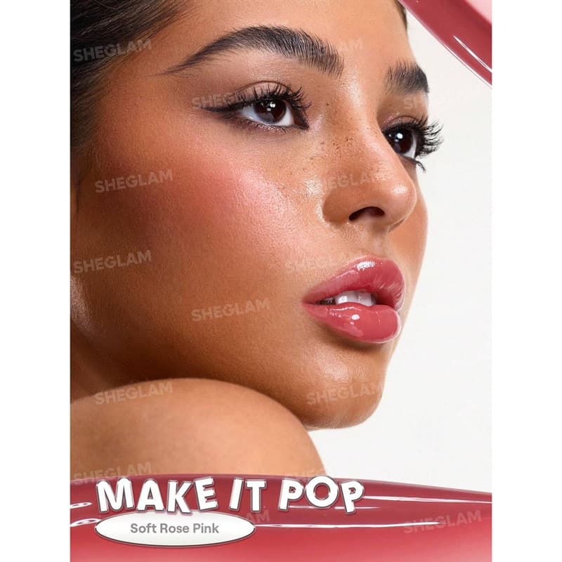 لیپ گلاس شیشه ای شیگلم Sheglam مدل Glass Lock Air Gloss رنگ Make It Pop — تصویر ۳