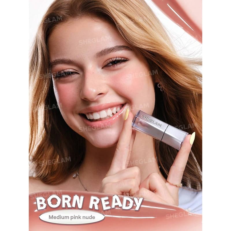 لیپ گلاس شیشه ای شیگلم Sheglam مدل Glass Lock Air Gloss رنگ Born Ready — تصویر ۴