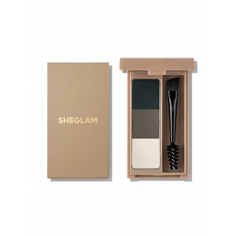 پالت 3 عددی سایه ابرو شیگلم Sheglam مدل Puff Brow Palette رنگ Charcoal