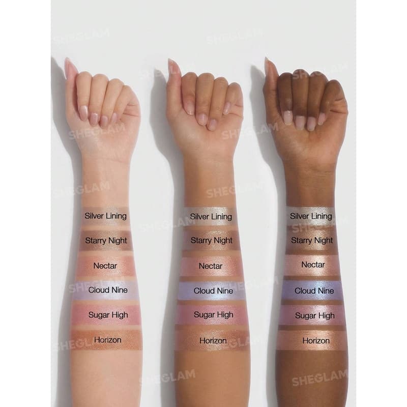 سایه مایع شاین شیگلم Sheglam مدل Airglow Eye Tint رنگ Starry Night — تصویر ۶