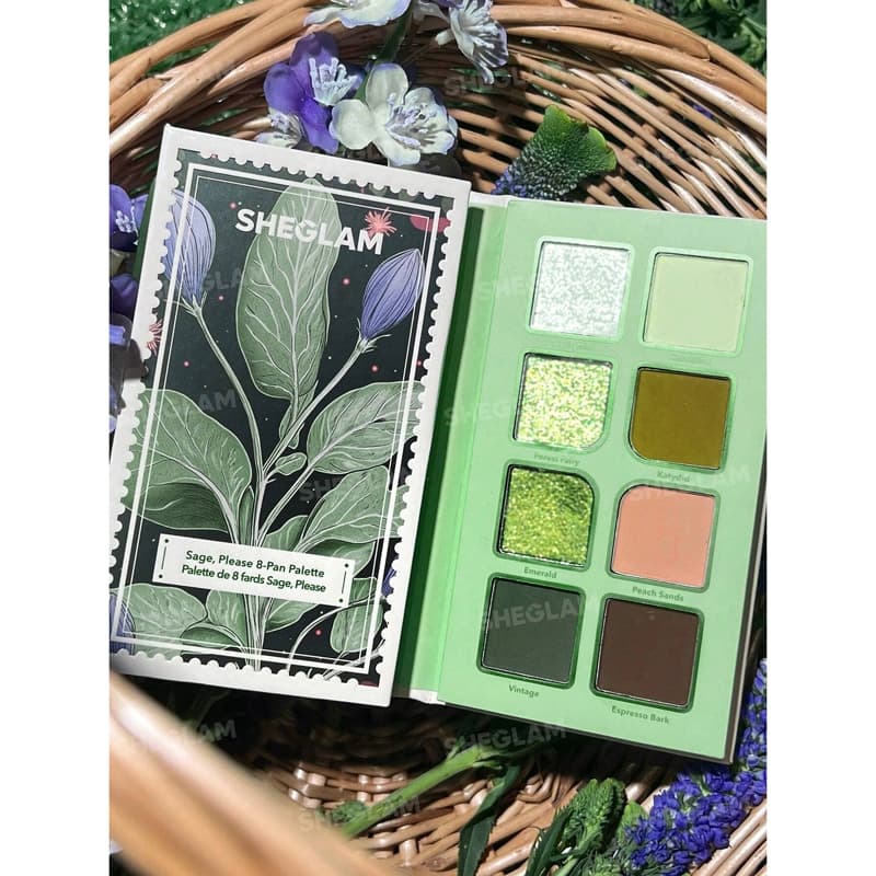 پالت سایه 8 رنگ شیگلم SHEGLAM مدل Please 8-Pan Palette رنگ Sage — تصویر ۴