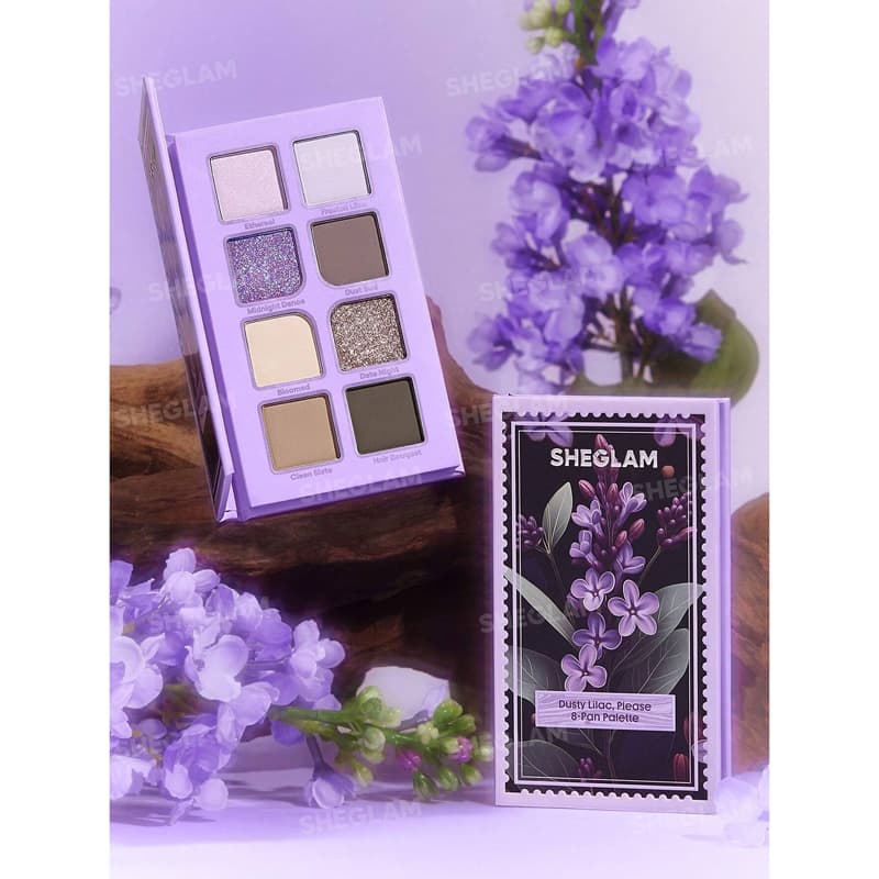 پالت سایه 8 رنگ شیگلم SHEGLAM مدل Please 8-Pan Palette رنگ Dusty Lilac — تصویر ۸