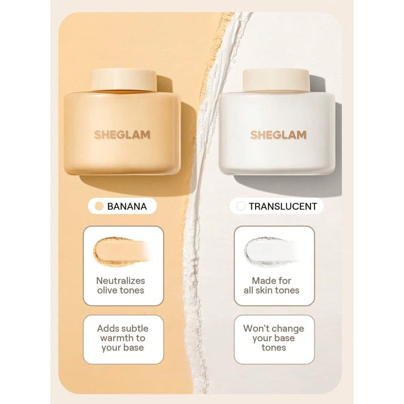 پودر فیکس شیگلم Sheglam مدل Blur in A Bottle Loose Setting Powder رنگ Banana — تصویر ۳