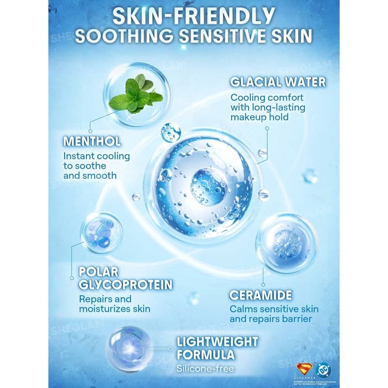 پرایمر خنک کننده شیگلم Sheglam کالکشن Superman مدل Good Grip Cool Soothing Primer — تصویر ۳