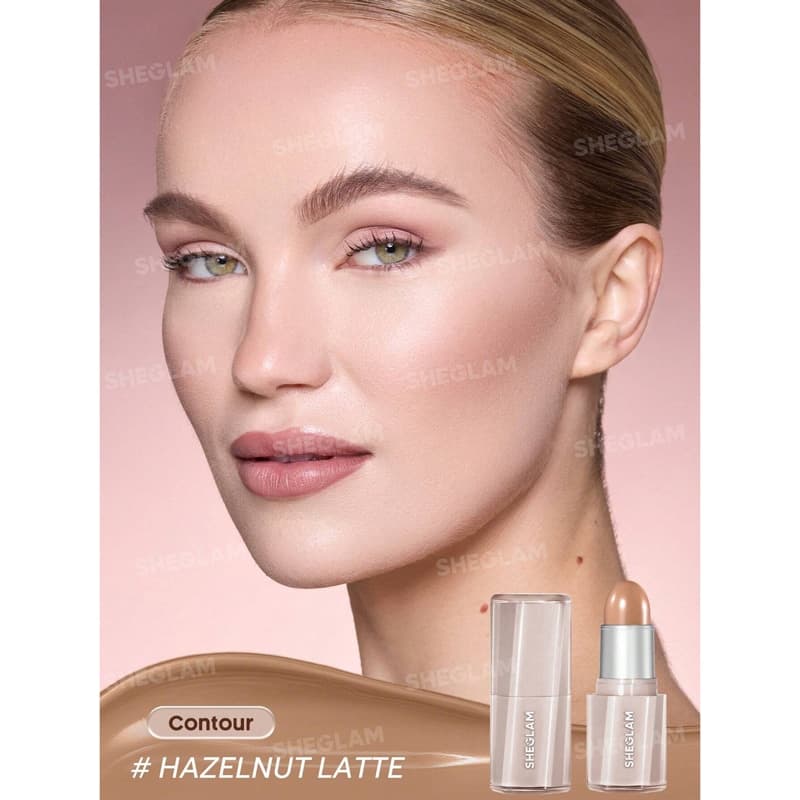 کانتور و برانزر استیکی کره ای شیگلم SHEGLAM مدل Buttery Buff Contour & Bronzer Stick رنگ Hazelnut Latte — تصویر ۲
