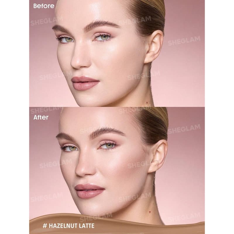کانتور و برانزر استیکی کره ای شیگلم SHEGLAM مدل Buttery Buff Contour & Bronzer Stick رنگ Hazelnut Latte — تصویر ۳
