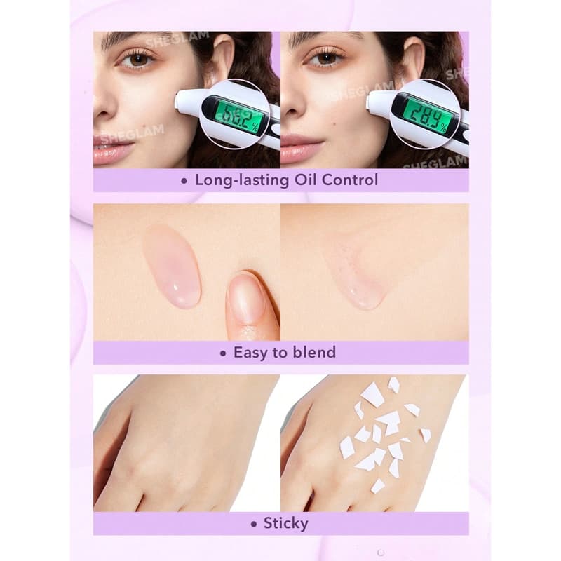 پرایمر آبرسان بلوبری و AHA شیگلم SHEGLAM مدل Good Grip Hydrating Primer Blueberry + AHA — تصویر ۴