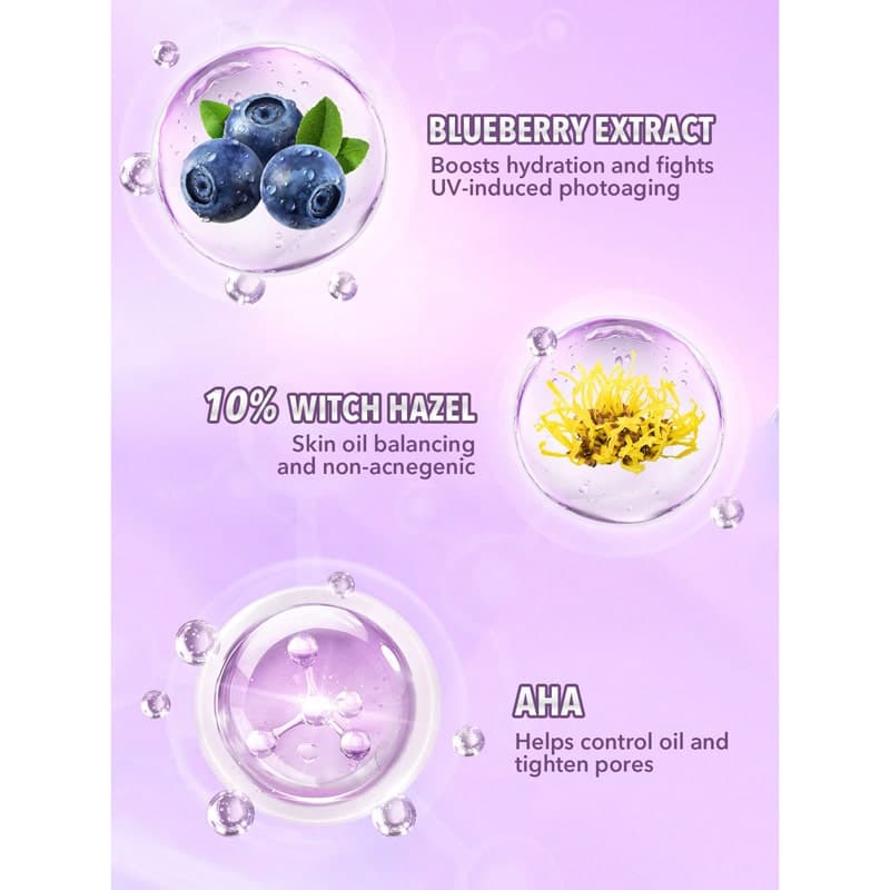 پرایمر آبرسان بلوبری و AHA شیگلم SHEGLAM مدل Good Grip Hydrating Primer Blueberry + AHA — تصویر ۵