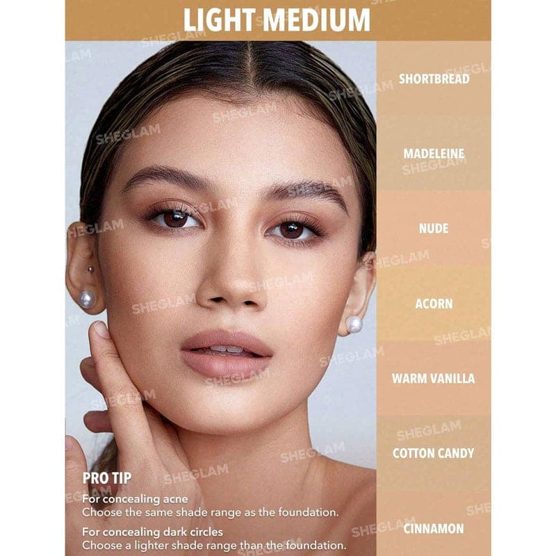 کانسیلر فول کاور 12 ساعته شیگلم SHEGLAM سری Like Magic رنگ NUDE — تصویر ۶
