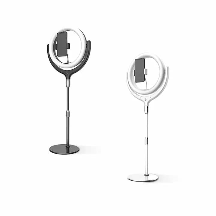رینگ لایت ارلدام مدل ET-ZP06 به همراه سه پایه و هولدر گوشی با قابلیت چرخش 360 درجه