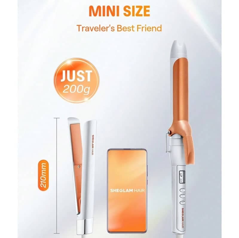 اتو مو مسافرتی شیگلم SHEGLAM مدل Travel Buddy Mini Hair Straightener — تصویر ۶