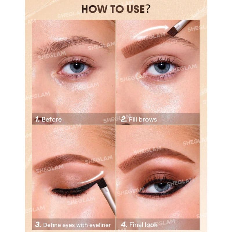 پالت 3 عددی خط چشم و ابرو‌ ژلی شیگلم SHEGLAM مدل Streamline — تصویر ۴