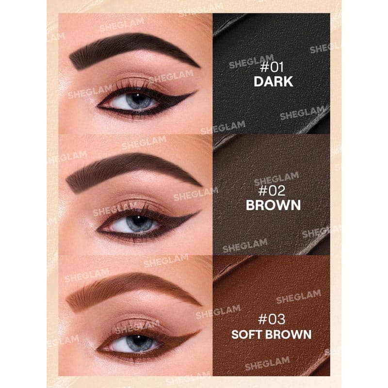 پالت 3 عددی خط چشم و ابرو‌ ژلی شیگلم SHEGLAM مدل Streamline — تصویر ۸