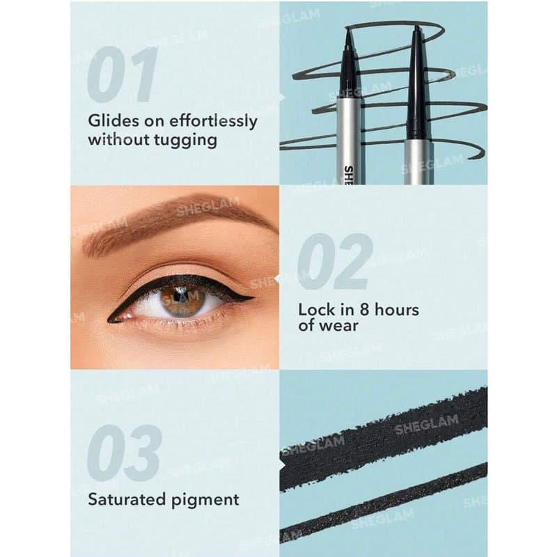 خط چشم دوطرفه شیگلم SHEGLAM مدل ON-LINE DUAL رنگ BLACK — تصویر ۲