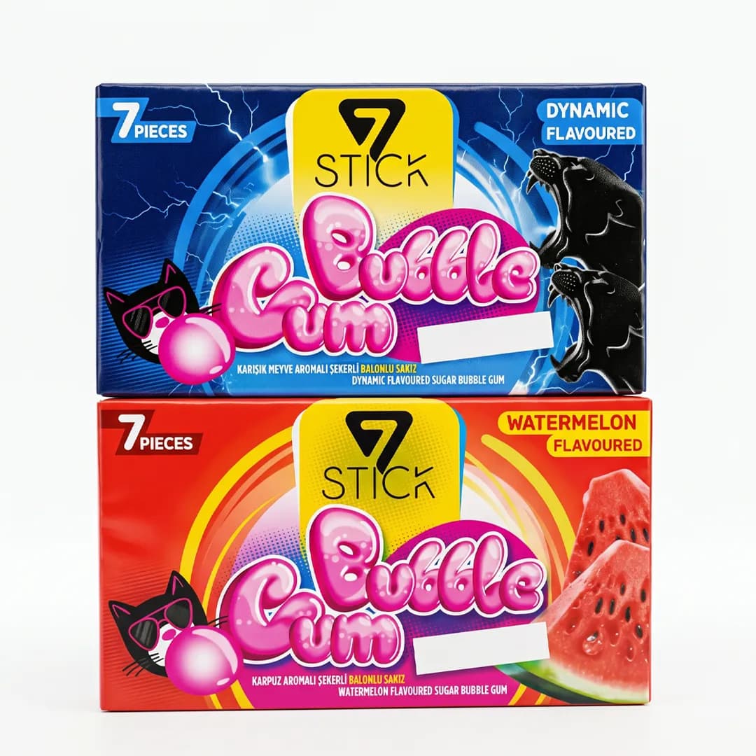آدامس بادکنکی ۷ استیک ۷ عددی Stick Bubble Gum