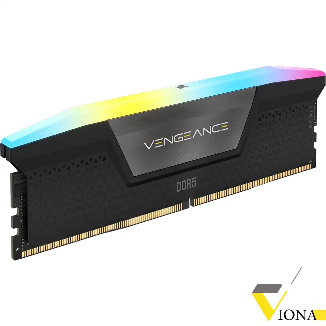 رم کامپیوتر کورسیر CORSAIR VENGEANCE RGB 16GB (1×16GB) DDR5 5600MHz CL40