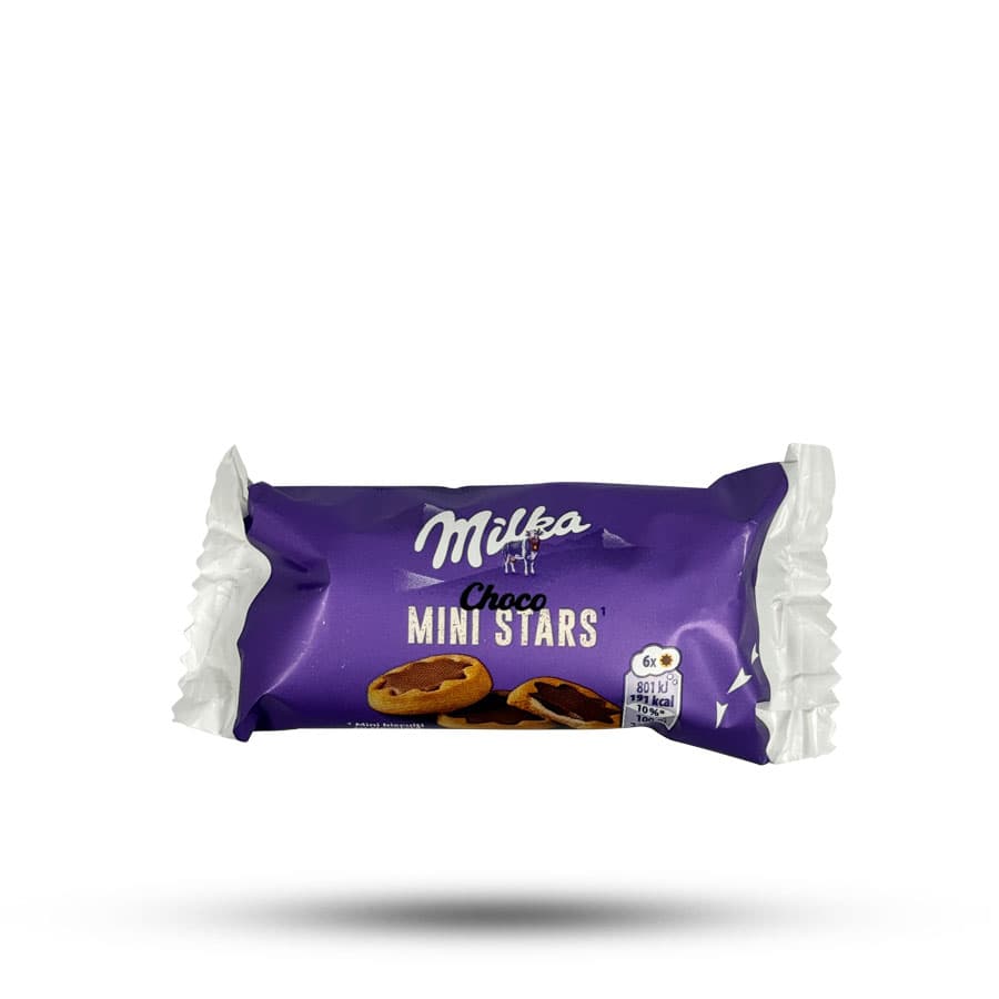 کوکی میلکا مدل Mini Stars با مغز خامه و روکش شکلات