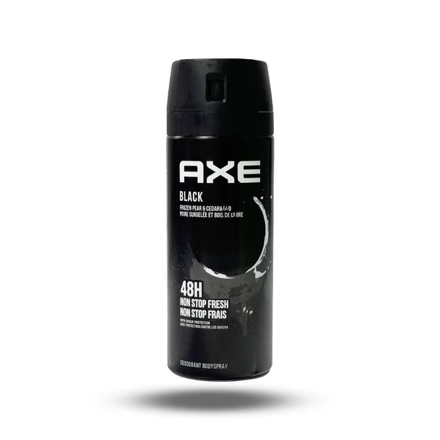 اسپری بدن دئودورانت مردانه آکس مدل Black حجم 150 میل