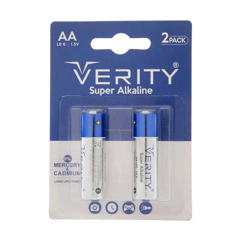 باتری قلمی وریتی مدل LR6-S Super Alkaline بسته دو عددی — تصویر ۴