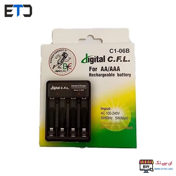 شارژر باتری قلم و نیم قلم چهارتایی سی اف ال C1-06B
