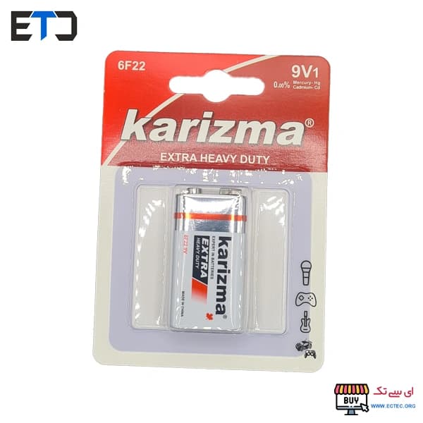 باتری کتابی 9 ولت Karizma کارتی مدل Extra Heavy Duty