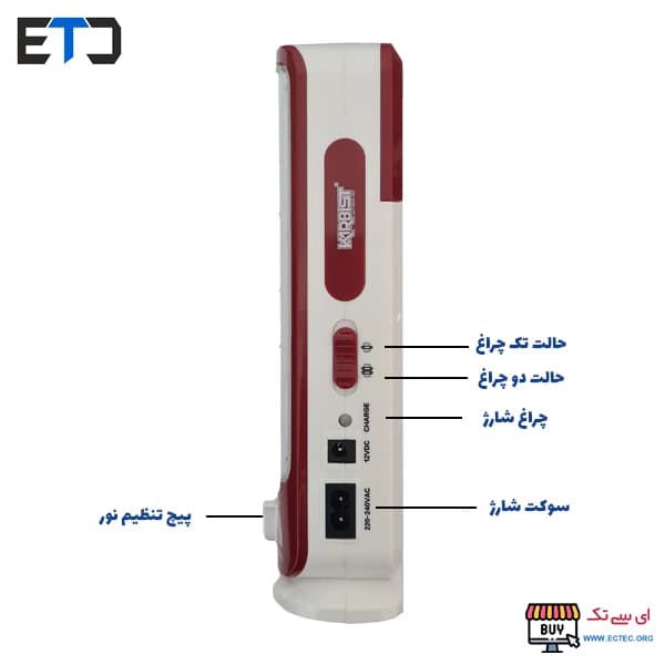 چراغ لامپ اضطراری بزرگ کاربیست مدل GL3308 — تصویر ۶