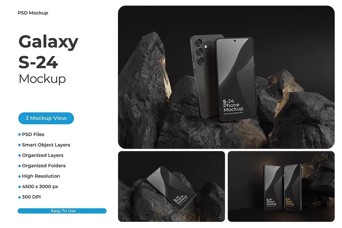 موکاپ گوشی Galaxy S24 — تصویر ۲