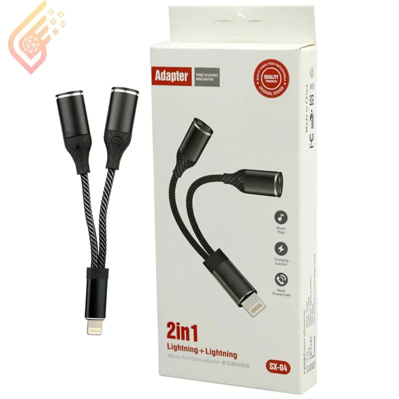 کابل تبدیل 2 به 1 درگاه لایتنینگ مدل SX-04 — تصویر ۲