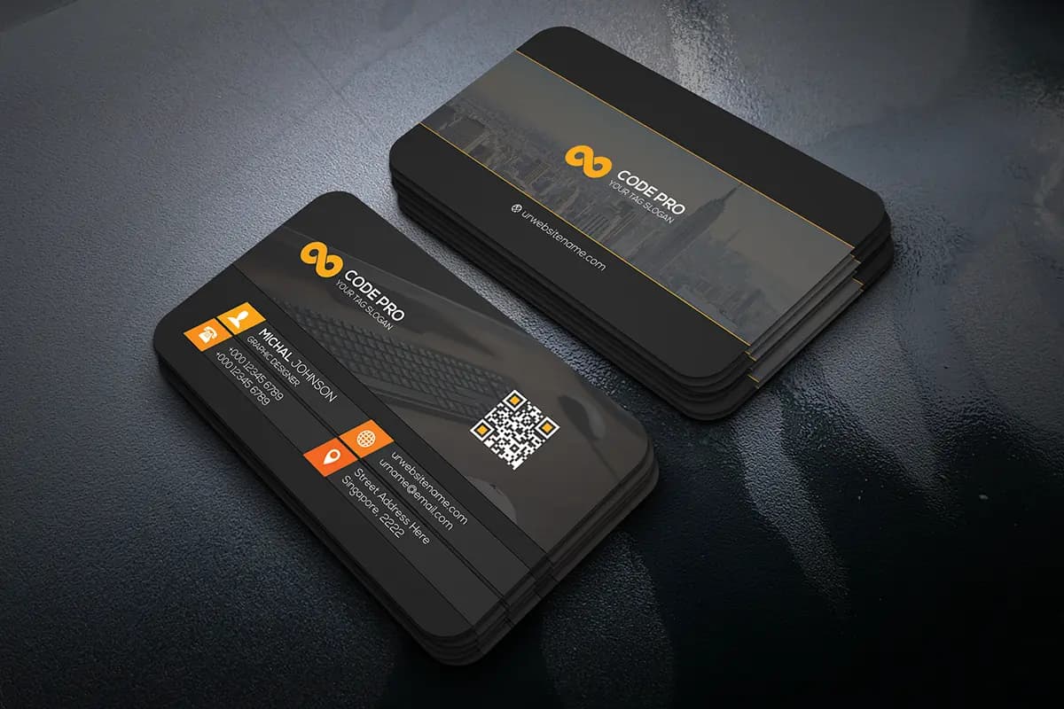 طرح کارت ویزیت شرکتی PSD – مدل 2 — تصویر ۲