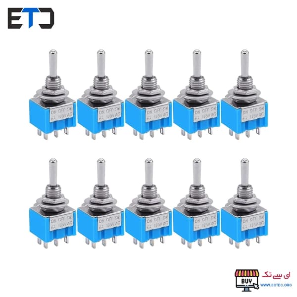 کلید کلنگی کوچک 6 پایه 3 حالت MTS-203 — تصویر ۴