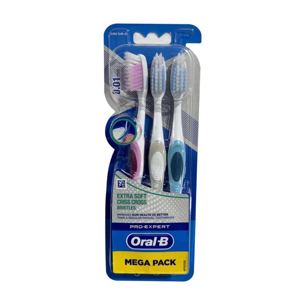 مسواک اورال بی Extra Soft Criss Cross بسته 3 عددی