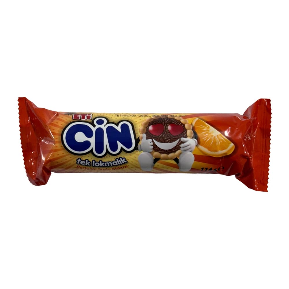 بیسکوئیت با روکش ترافل پرتقالی اتی جین Eti Cin وزن 114 گرم