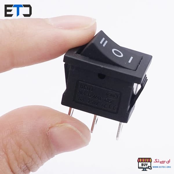 کلید راکر متوسط سه حالت 3 پایه KCD1-2 — تصویر ۲