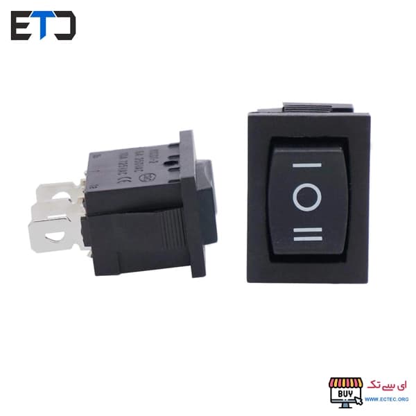 کلید راکر متوسط سه حالت 3 پایه KCD1-2 — تصویر ۳