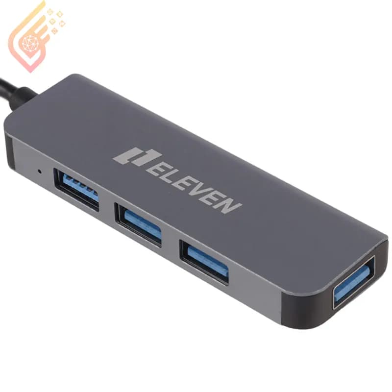 هاب یو اس بی 4 پورت و رابط تایپ سی الون مدل ELEVEN H801 — تصویر ۳