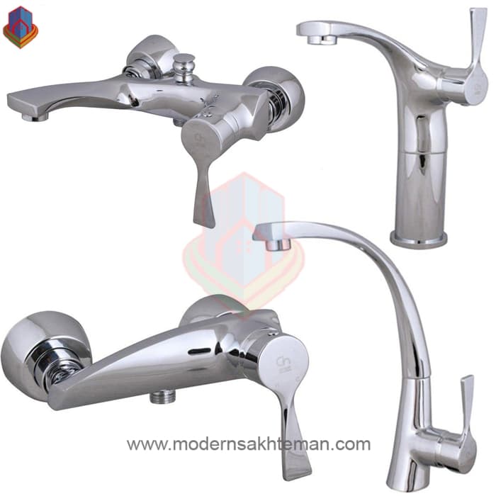 ست شیرآلات کرومات مدل مدیا