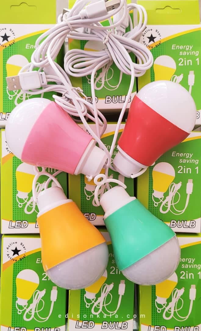 لامپ ال ای دی 5 وات usb/microusb