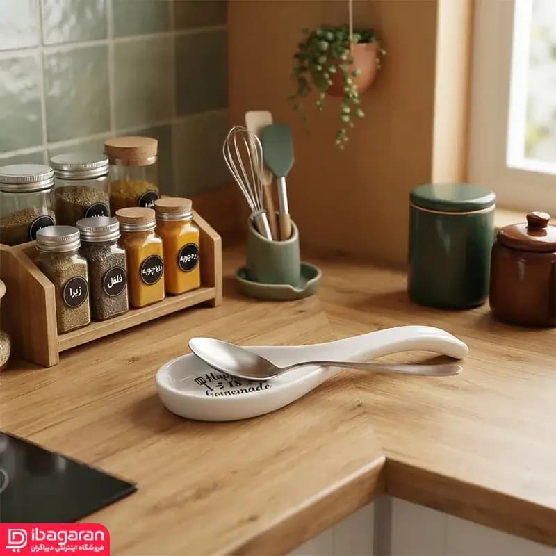 زیر قاشقی کنار گازی دسته قلبی