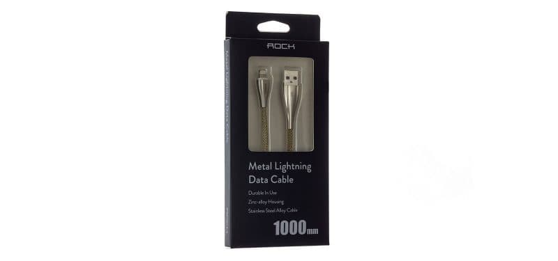 کابل زنجیری فلزی آیفون rock metal lighting data cable — تصویر ۲