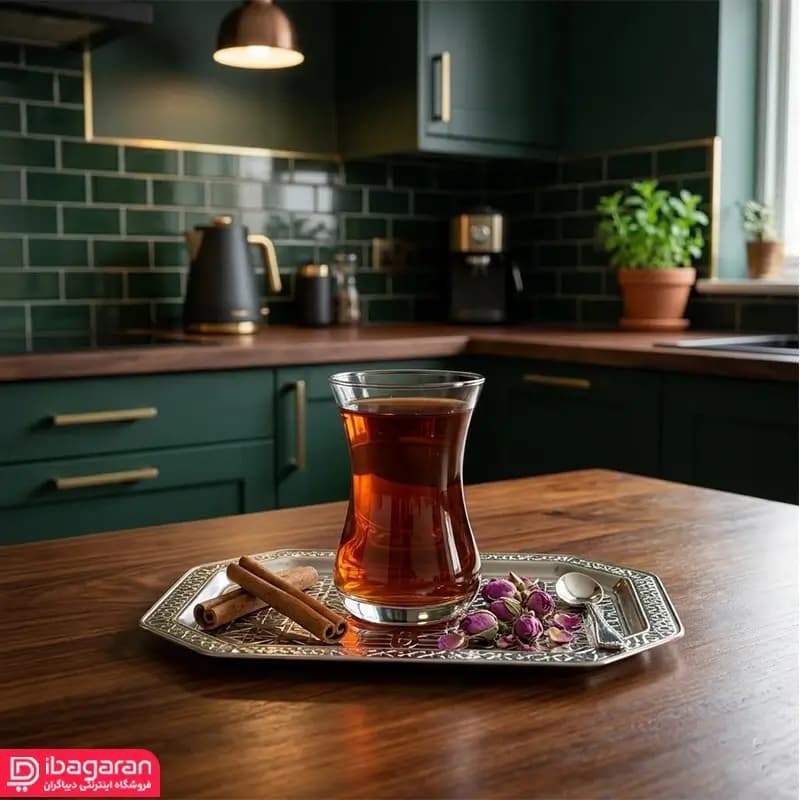 استکان کمر باریک پاشاباغچه اینچه بلی مدل 42381 — تصویر ۷