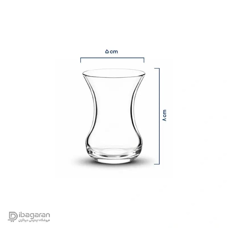 استکان کمر باریک پاشاباغچه اینچه بلی مدل 42381 — تصویر ۳
