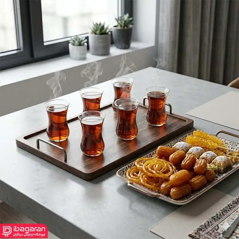استکان کمر باریک پاشاباغچه اینچه بلی مدل 42381 — تصویر ۲
