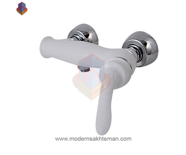 شیر توالت کرومات مدل پاریس سفید کروم